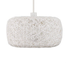 Valuelights Bjorn White Ceiling Pendant Shade And B22 Gls Led 10W Warm White 3000K Bulb - thumbnail 2