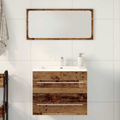 Berkfield Bathroom Sink Cabinet Old Wood 60X38.5X48 Cm Engineered Wood - image 1