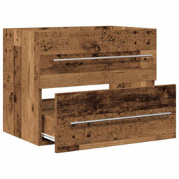 Berkfield Bathroom Sink Cabinet Old Wood 60X38.5X48 Cm Engineered Wood - thumbnail 5