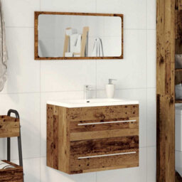 Berkfield Bathroom Sink Cabinet Old Wood 60X38.5X48 Cm Engineered Wood - thumbnail 3