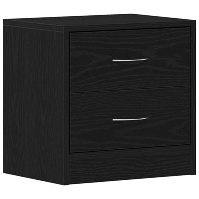 Berkfield Stylish Bedside Cabinet Black Oak 40X30X40 Cm Engineered Wood - image 1