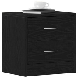 Berkfield Stylish Bedside Cabinet Black Oak 40X30X40 Cm Engineered Wood - thumbnail 4