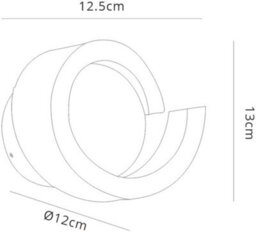 Luminosa Lighting Luminosa Tsunami 1 Light Round Wall Lamp, 12W Led, 3000K, 900Lm, Sand White - thumbnail 2