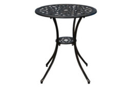 Sh&g Rayleigh 2 Seat Bistro Set - 3 Piece Round Table & Chairs - Antique Bronze Cast Aluminium With Cream Cushions - Outdoor - thumbnail 5