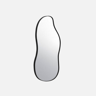 Sweeek - Black Metal Mirror Harlow Black 31X3X70 Cm - image 1