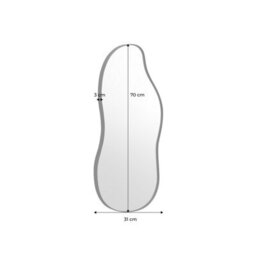 Sweeek - Black Metal Mirror Harlow Black 31X3X70 Cm - thumbnail 4