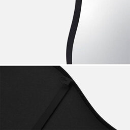 Sweeek - Black Metal Mirror Harlow Black 31X3X70 Cm - thumbnail 3