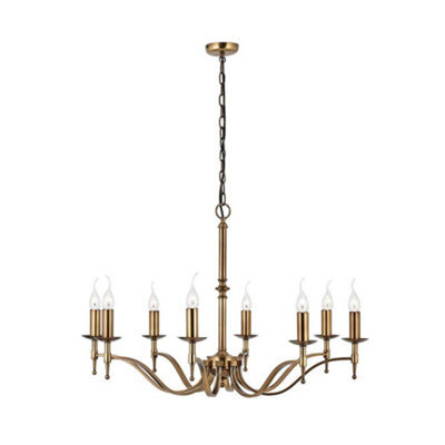 Luminosa Lighting Luminosa Stanford 8 Light Chandelier Antique Brass Finish, E14 - image 1