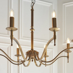 Luminosa Lighting Luminosa Stanford 8 Light Chandelier Antique Brass Finish, E14 - thumbnail 3