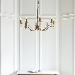 Luminosa Lighting Luminosa Stanford 8 Light Chandelier Antique Brass Finish, E14 - thumbnail 2
