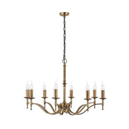 Luminosa Lighting Luminosa Stanford 8 Light Chandelier Antique Brass Finish, E14 - thumbnail 1