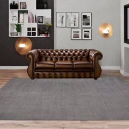 Chesterfield 3 Seater Antique Autumn Tan Leather Sofa Bespoke In Kimberley Style - thumbnail 2