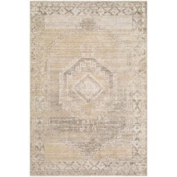 Livabliss Fifth Avenue-Vintage Grey Taupe Off-White Traditional Boho Fringe Living Dining Bedroom Rug 200 X 275 Cm Easy Care, Non Shedding - thumbnail 2