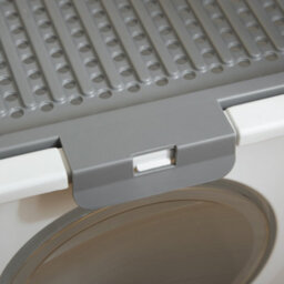 Pawhut Cat Litter Tray Pet Litter Box W/ Front Entrance, Top Exit, Scoop - White - thumbnail 7