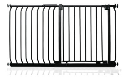 Safetots Elite Pressure Safety Gate, 116Cm - 125Cm, Matt Black, Pressure Fit Stair Gate - image 1