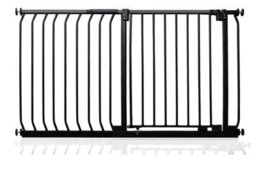 Safetots Elite Pressure Safety Gate, 116Cm - 125Cm, Matt Black, Pressure Fit Stair Gate - thumbnail 1