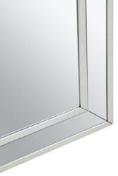 Orsina Yula Rectangular Wall Mirror With Silver Finish Frame - thumbnail 3