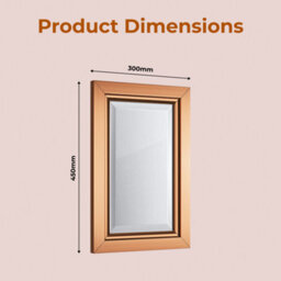 Ibathuk Mirana Copper Framed Mirror, Modern Wall Hung Bevelled Mirror For Bathroom Or Living Spaces, Bathroom Wall Mirror - thumbnail 4