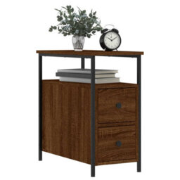 Berkfield Bedside Cabinets 2 Pcs Brown Oak 30X60X60 Cm Engineered Wood - thumbnail 3
