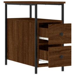 Berkfield Bedside Cabinets 2 Pcs Brown Oak 30X60X60 Cm Engineered Wood - thumbnail 7
