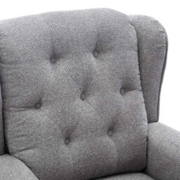More4Homes Harrogate Single Motor Electric Rise Recliner Fabric Armchair Lift Riser Chair (Grey) - thumbnail 5