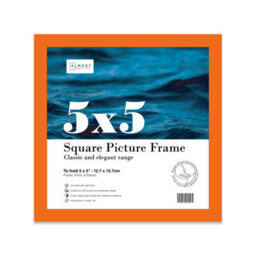 5X5 Orange Picture Frame (12.7 X 12.7Cm) Poster, Photo, Artwork, Gallery Wall Or Print - thumbnail 1