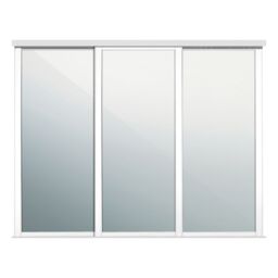 Spacepro Shaker Mirrored White 3 Door Sliding Wardrobe Door Kit (H)2220mm (W)2136mm - thumbnail 2