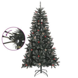 Berkfield Artificial Christmas Tree With Stand Green 180 Cm Pvc - thumbnail 3