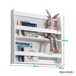 Nöa & Nani Noa & Nani Display 2 Shelf Bookcase Wall Mounted In Classic White Hakan - thumbnail 3