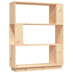 Berkfield Book Cabinet/room Divider 80X25X101 Cm Solid Wood Pine - thumbnail 2