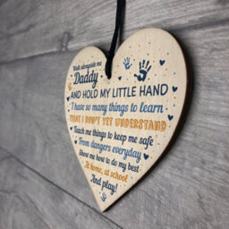 Red Ocean Daddy To Be Cards From Bump Wooden Heart Fathers Day Gift Baby Shower Gift New Baby Plaque - thumbnail 7