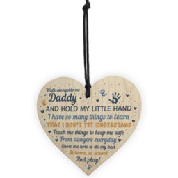 Red Ocean Daddy To Be Cards From Bump Wooden Heart Fathers Day Gift Baby Shower Gift New Baby Plaque - thumbnail 5