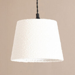 Valuelights Rory Tapered Cream Boucle Lamp Shade 3 Drop Ceiling Pendant Light - thumbnail 3