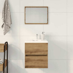 Berkfield Bathroom Sink Cabinet Artisan Oak 41X38.5X45 Cm Engineered Wood - thumbnail 3