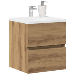 Berkfield Bathroom Sink Cabinet Artisan Oak 41X38.5X45 Cm Engineered Wood - thumbnail 4