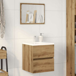 Berkfield Bathroom Sink Cabinet Artisan Oak 41X38.5X45 Cm Engineered Wood - thumbnail 1