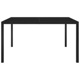 Walplus Garden Table 130X130X72 Cm Black Steel And Glass - thumbnail 2