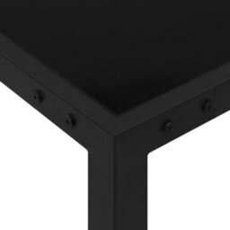 Walplus Garden Table 130X130X72 Cm Black Steel And Glass - thumbnail 3
