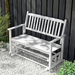 2-Person Garden Patio Glider Loveseat Chair - thumbnail 4