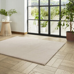 Ivory Plain Shaggy Washable Rug, Stain-Resistant Anti-Shed 16mm Thick Modern Rug For Bedroom, Living Room-80Cm X 150Cm - thumbnail 2