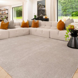 Loomed Machine Washable Shaggy Rug Silver Grey Fluffy Mats 200Cm X 290Cm - thumbnail 1