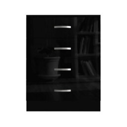 Chest Of Drawers Only Gloss Black Bedroom Furniture - thumbnail 3