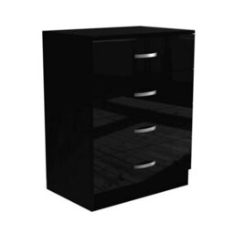 Chest Of Drawers Only Gloss Black Bedroom Furniture - thumbnail 1