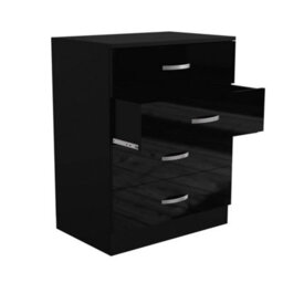 Chest Of Drawers Only Gloss Black Bedroom Furniture - thumbnail 4