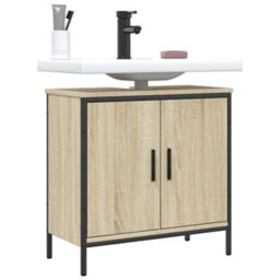 Walplus Bathroom Sink Cabinet Sonoma Oak 60X30X60 Cm Engineered Wood - thumbnail 1