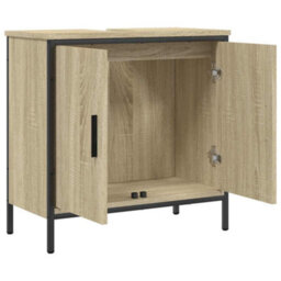 Walplus Bathroom Sink Cabinet Sonoma Oak 60X30X60 Cm Engineered Wood - thumbnail 6