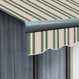 Primrose Awnings 5.0M X 3.0M Retractable Electric Full Cassette Charcoal Frame Multistripe Awning Outdoor Patio Canopy - thumbnail 6
