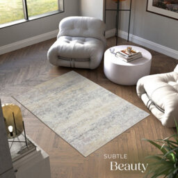 Tectake Washable Rug Dalia - Various Sizes, Faded Pattern, Easy-Care Short Pile, Non-Slip 120 X 170 Cm - Beige - thumbnail 7