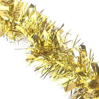 HSD Chunky Gold Tinsel Garland - 2M (6.5Ft), Festive Christmas & Party Decoration, Mantel & Home Decor - image 1