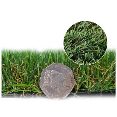 "London 45mm Artificial Grass, Extra Premium Pet-Friendly Outdoor Artificial Grass, 10 Years Warranty-6M(19'8"") X 4M(13'1"")-24M²" - image 1